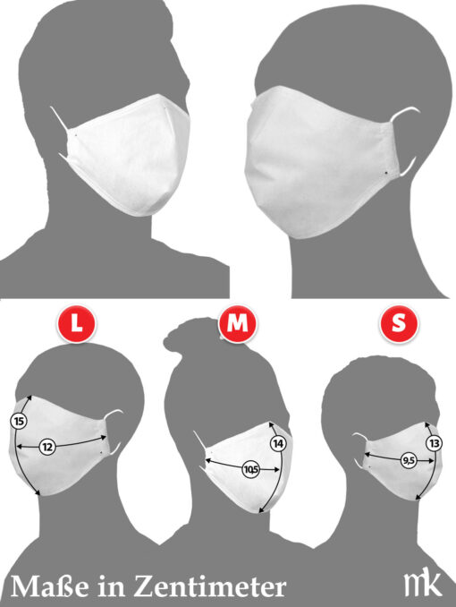 5 Gesichtsmasken aus 4 Lagen Filz