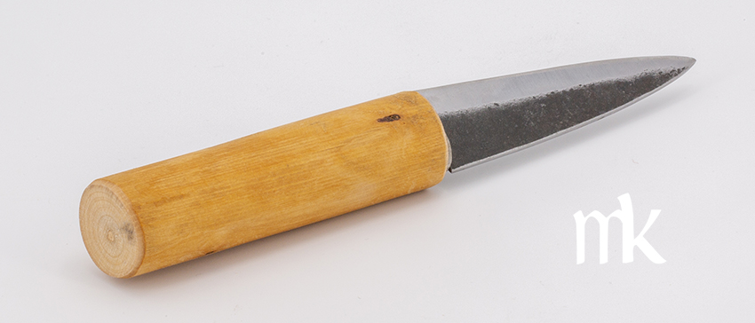 Handgeschmiedetes Gebrauchsmesser mit geradem Griff – Bild 2